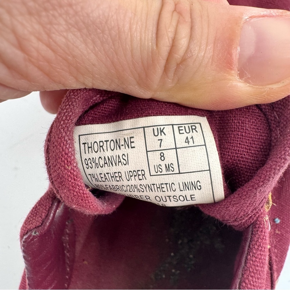 Polo Ralph Lauren Men’s 8 Burgundy Brown Leather Sneakers Tennis Shoes - Picture 3 of 4